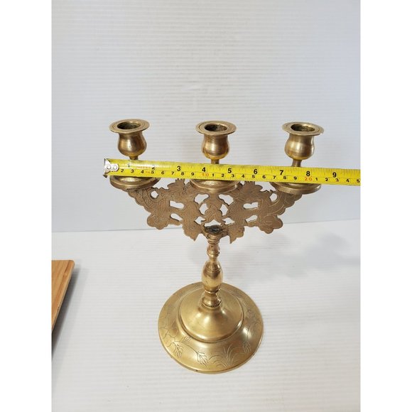 Vintage candelabra candle holders/ 3 arm candelabras/ candelabra perfect for - Picture 7 of 10